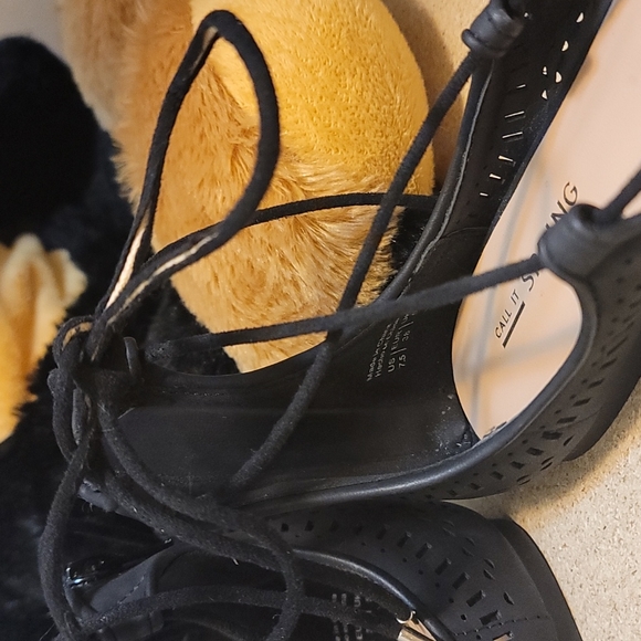 Black Call it Spring Lace up the Ankle Flat Shoes - Picture 2 of 8